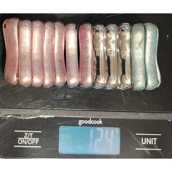 NWT Robert Lee Morris Soho Multi Color Sculptural Stretch Bracelet With Bag - Picture 5 of 6